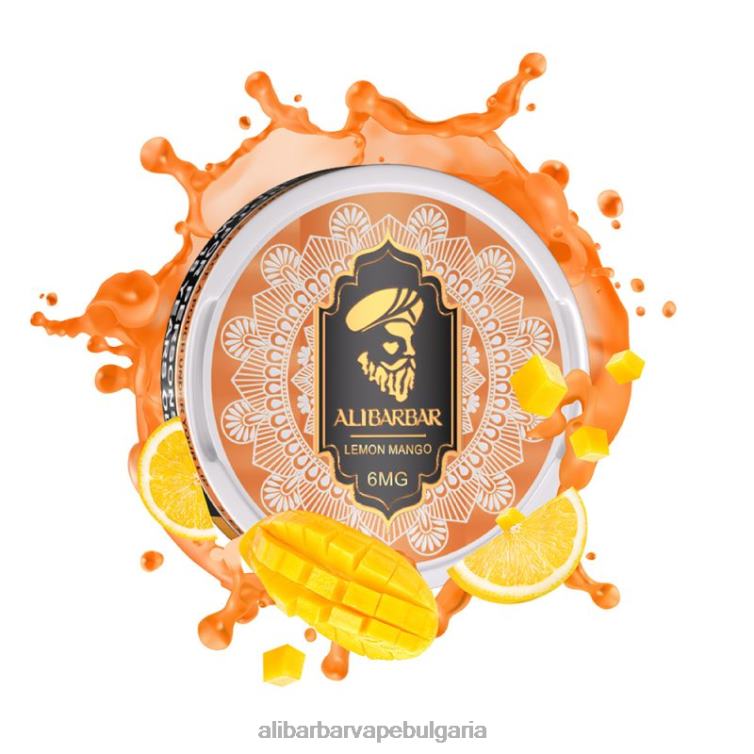 Alibarbar Vape Bulgaria лимон манго - Alibarbar никотинови торбички 8P00F86