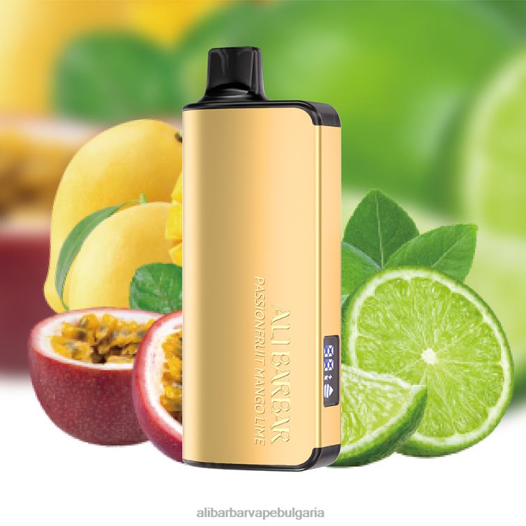 Alibarbar Vape Велинград маракуя манго лайм - Alibarbar Ingot 9000 вейп за еднократна употреба 8P00F22